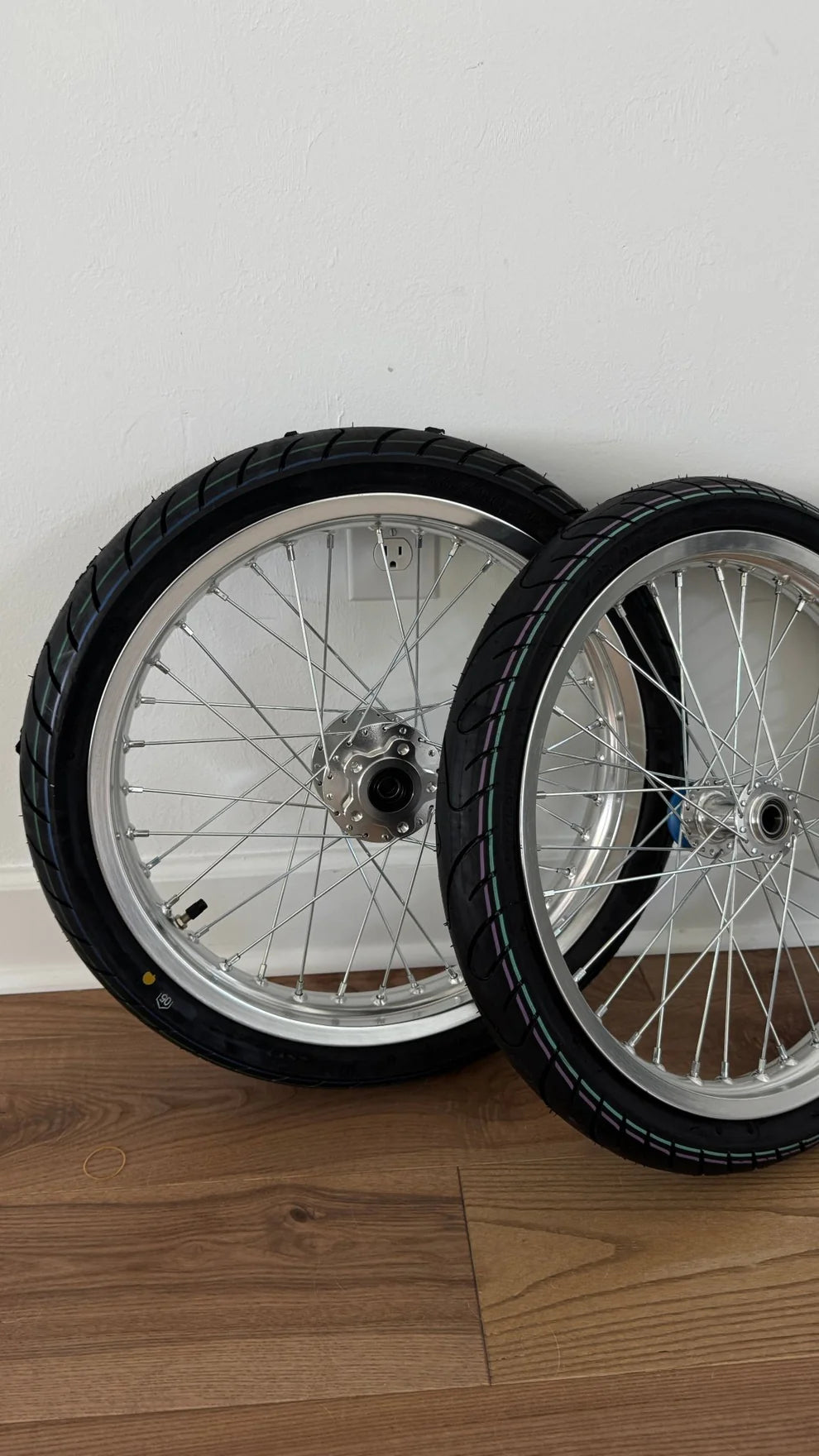 Chrome Surron LBX Supermoto Wheel Set