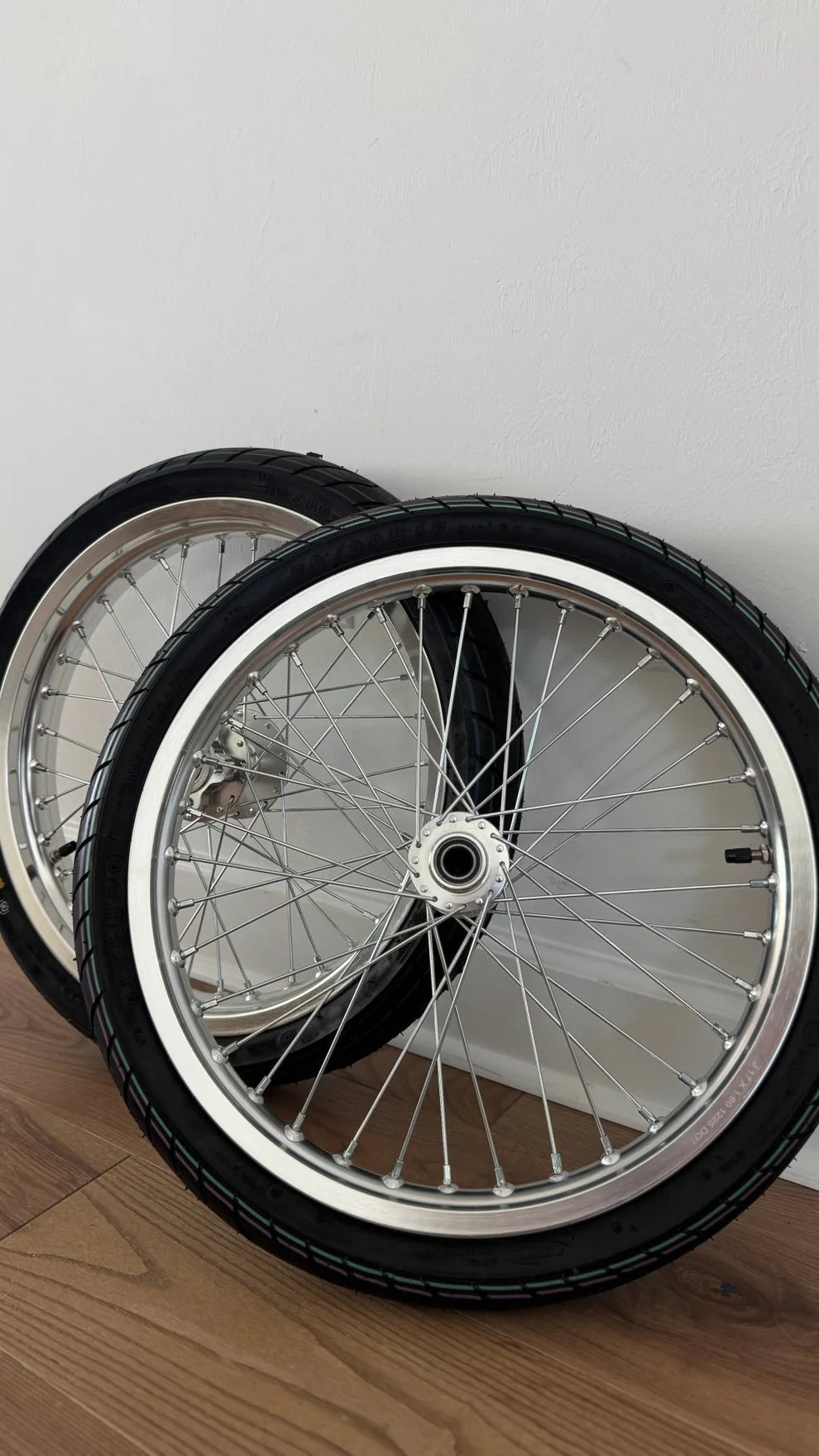 Chrome Surron LBX Supermoto Wheel Set